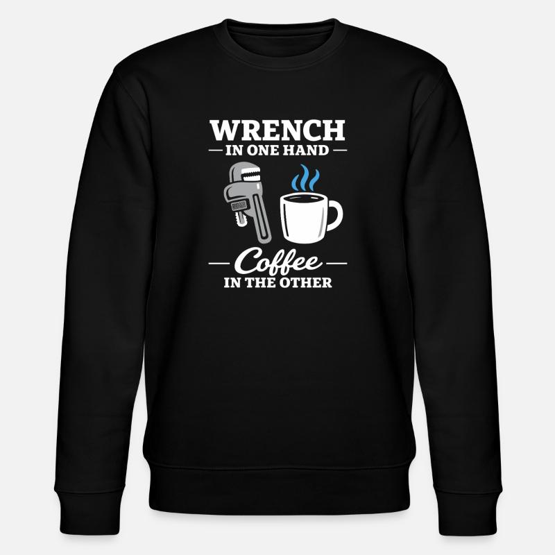 Pfeifenflüsterer, Klempnerhandwerk, Humor-geschenk - Stanley/Stella Unisex Bio-Sweatshirt CHANGER  - Schwarz