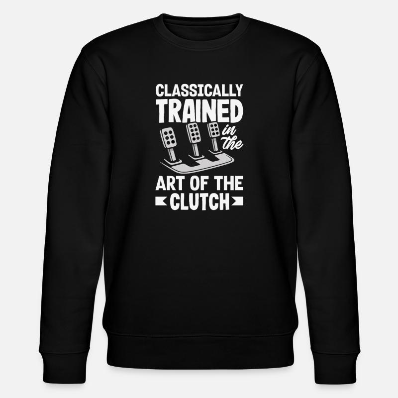 Manual car, classically trained - Stanley/Stella CHANGER Unisex Organic Sweatshirt - black