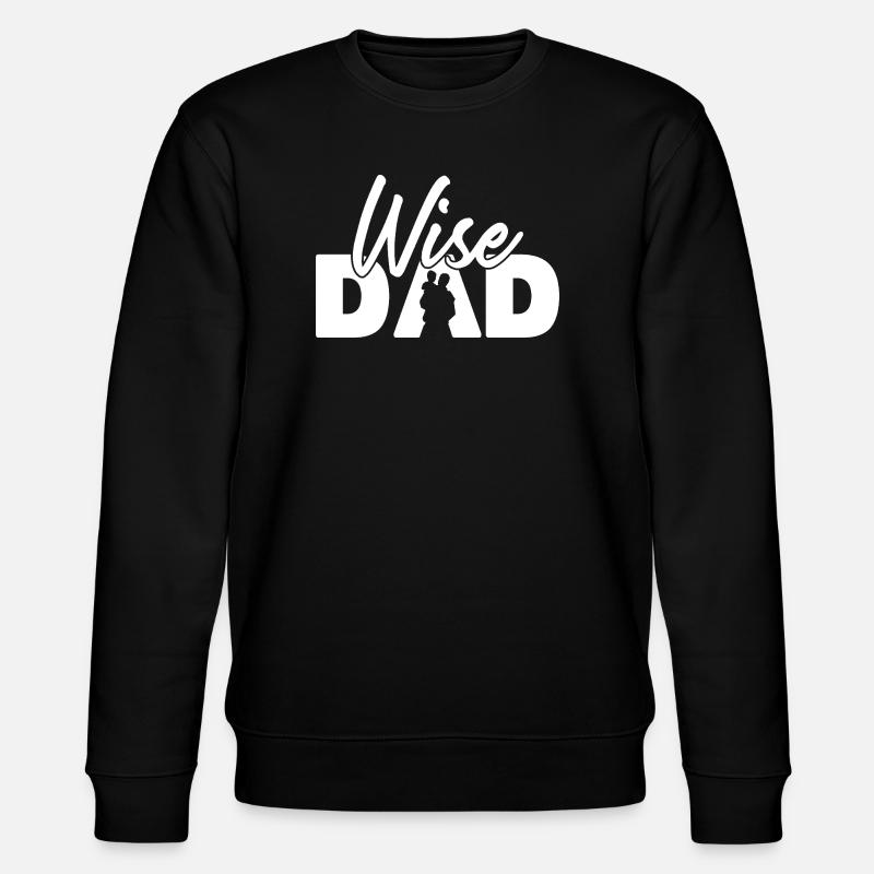 Wise Dad Silhouette Vaterschaft Elternschaft - Stanley/Stella Unisex Bio-Sweatshirt CHANGER  - Schwarz