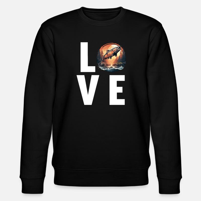 Lachse Lachs - Stanley/Stella Unisex Bio-Sweatshirt CHANGER - Schwarz