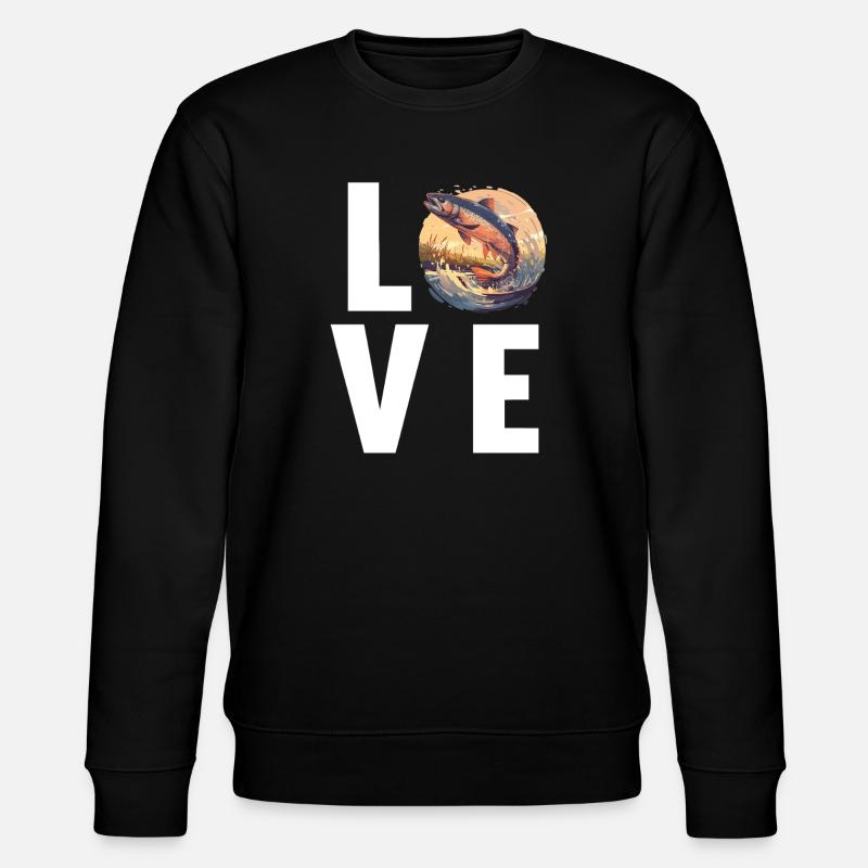 Lachse Lachs - Stanley/Stella Unisex Bio-Sweatshirt CHANGER  - Schwarz