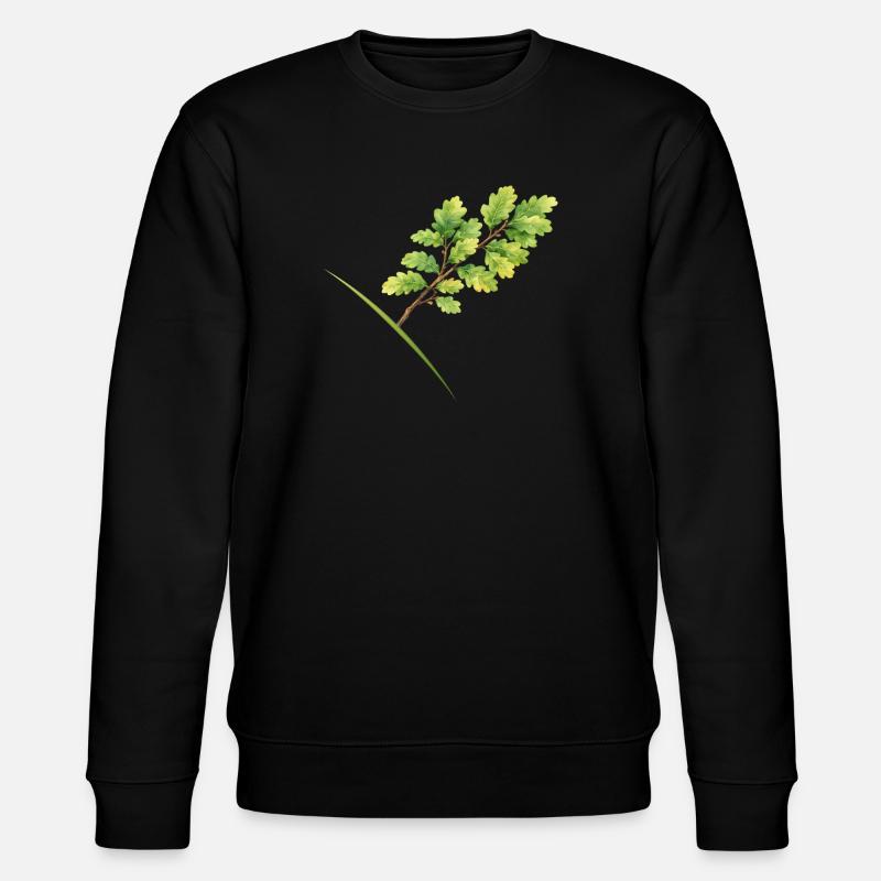 Leaf Branch Oak - Aquarelle - Sweat bio CHANGER Stanley/Stella Unisexe - noir