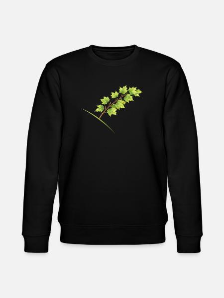 Érable à branche feuille - aquarelle - Sweat bio CHANGER Stanley/Stella Unisexe - noir