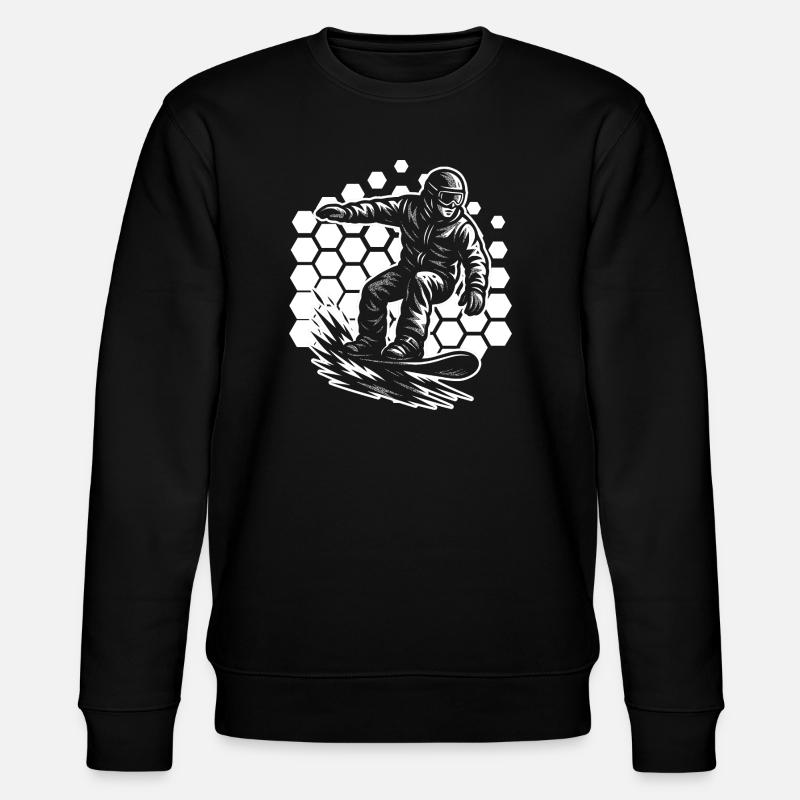 Coole Snowboard Inspiration - Stanley/Stella Unisex Bio-Sweatshirt CHANGER  - Schwarz