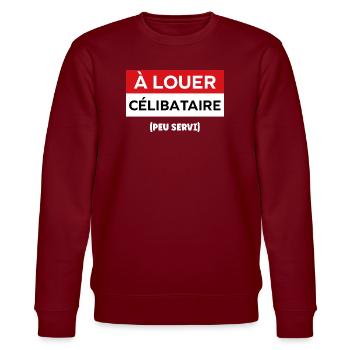 célibataire - Sweat bio CHANGER Stanley/Stella Unisexe - bordeaux - Devant - Nik (191cm) & Marisol (170cm)