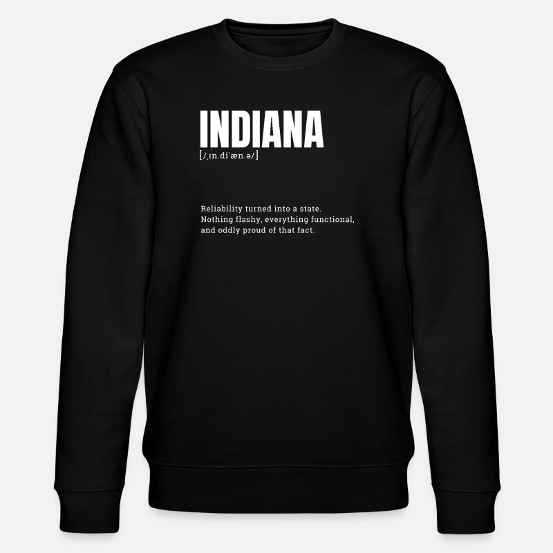Indiana State Pride Retro-Logo - Stanley/Stella Unisex Bio-Sweatshirt CHANGER  - Schwarz