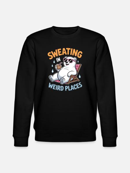 Sweating Sayings Funny Sweating Gift - Stanley/Stella CHANGER Unisex Organic Sweatshirt - black