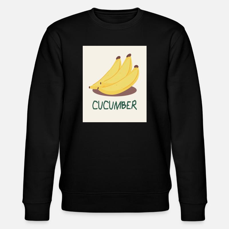 Cucumber Banana – Funny Pun Design - Stanley/Stella CHANGER Unisex Organic Sweatshirt - black