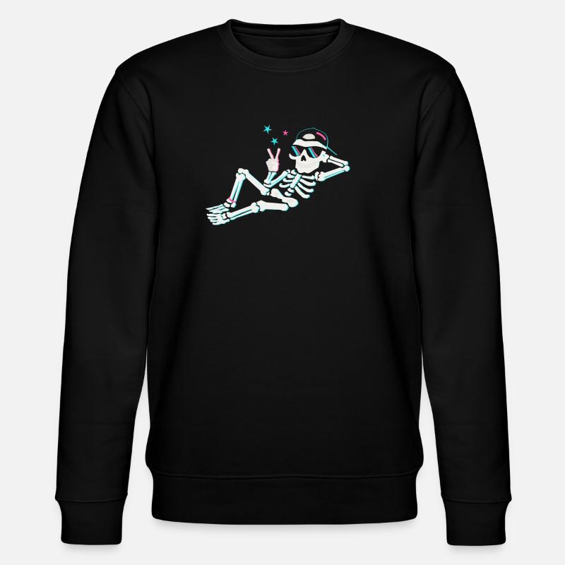Paix néon squelette – énergie rétro - Sweat bio CHANGER Stanley/Stella Unisexe - noir
