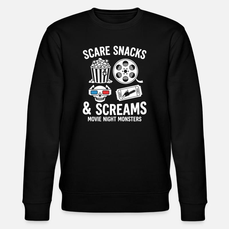 Scare Snacks & Screams - Stanley/Stella Unisex Bio-Sweatshirt CHANGER  - Schwarz