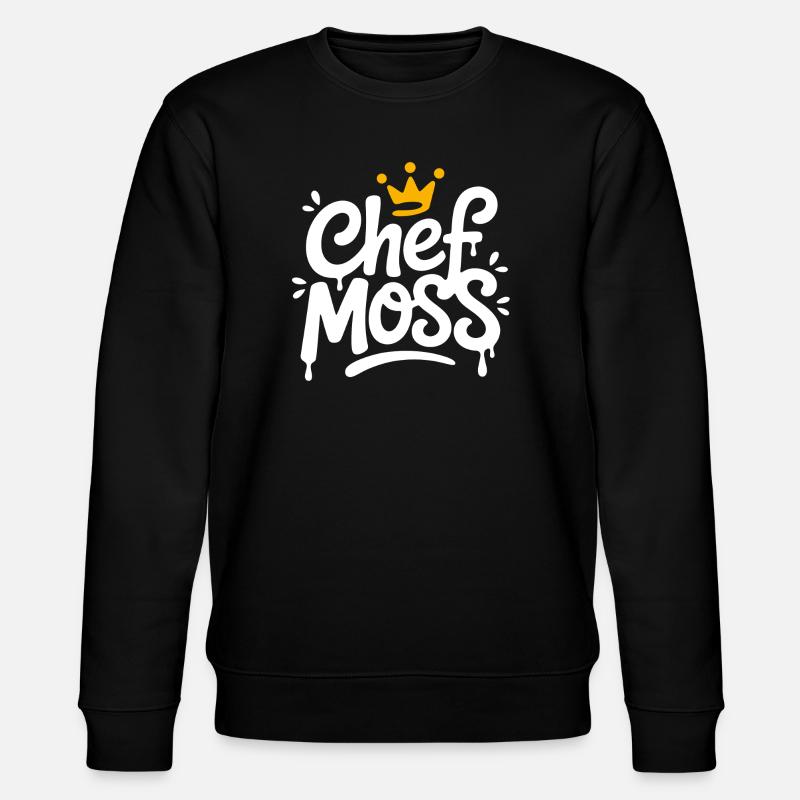 Chef Moss Crown Logo - Stanley/Stella CHANGER Unisex Organic Sweatshirt - black