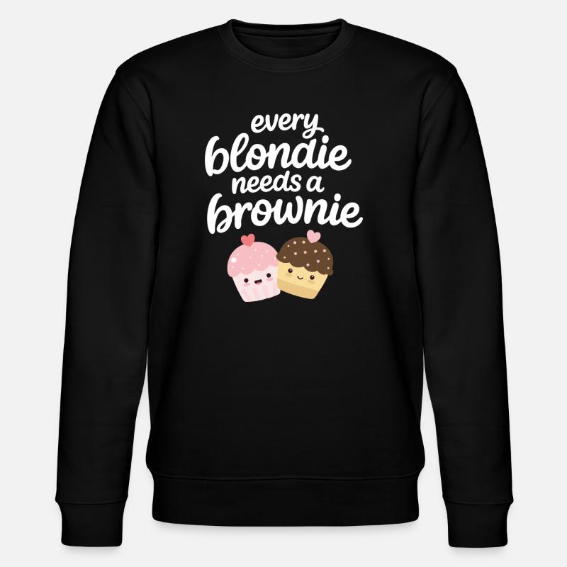 Every Blondine needs a Brownie - Stanley/Stella Unisex Bio-Sweatshirt CHANGER  - Schwarz