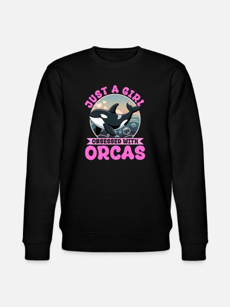 Funny Orca - Stanley/Stella CHANGER Unisex Organic Sweatshirt - black