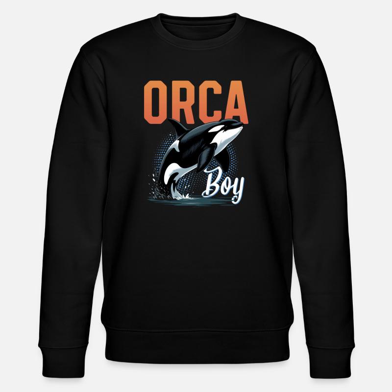 Funny Orca - Stanley/Stella Unisex Bio-Sweatshirt CHANGER  - Schwarz