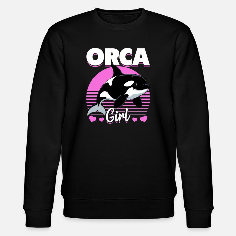 Funny Orca - Stanley/Stella Unisex Bio-Sweatshirt CHANGER  - Schwarz