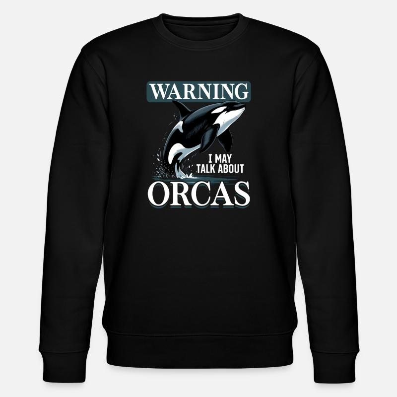Funny Orca - Stanley/Stella Unisex Bio-Sweatshirt CHANGER  - Schwarz