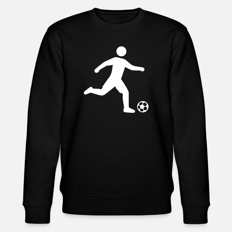 Fussballer Silhouette - Stanley/Stella Unisex Bio-Sweatshirt CHANGER - Schwarz
