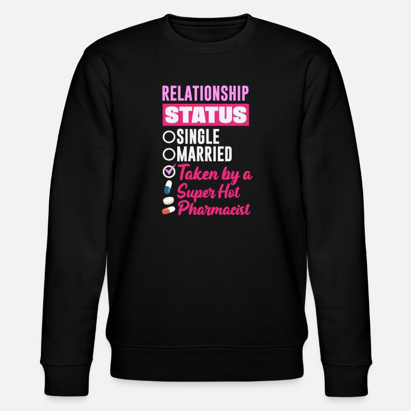 Beziehungsstatus Apotheker Pharmazietechniker - Stanley/Stella Unisex Bio-Sweatshirt CHANGER  - Schwarz