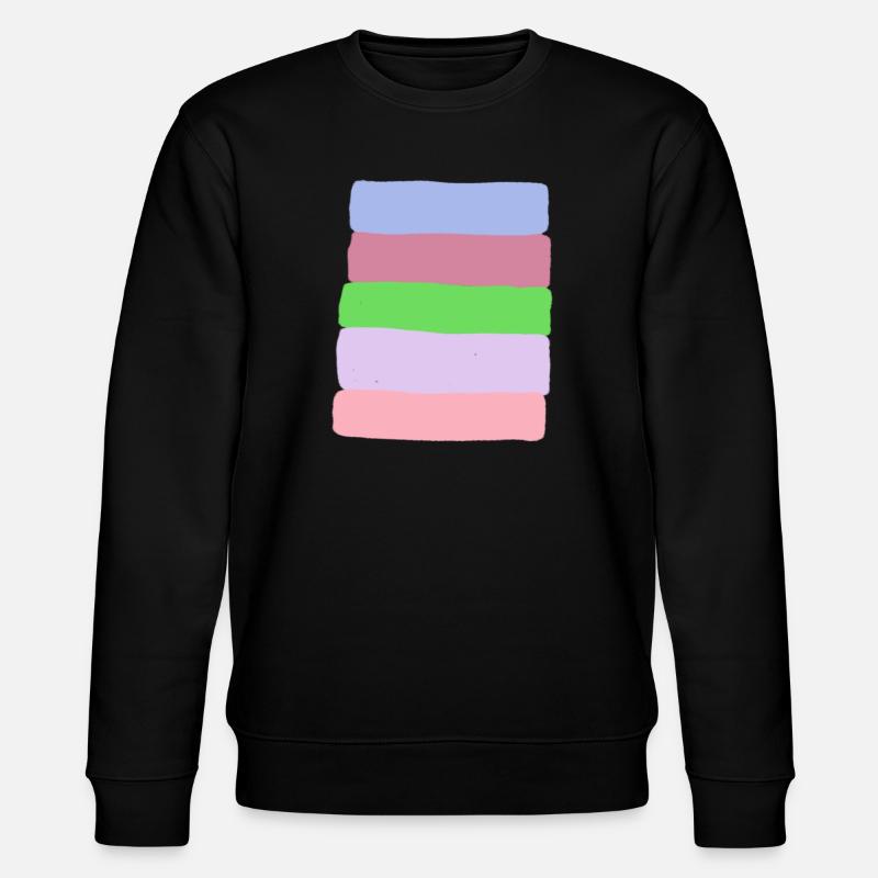 Pastellstreifen-Stack - Stanley/Stella Unisex Bio-Sweatshirt CHANGER  - Schwarz