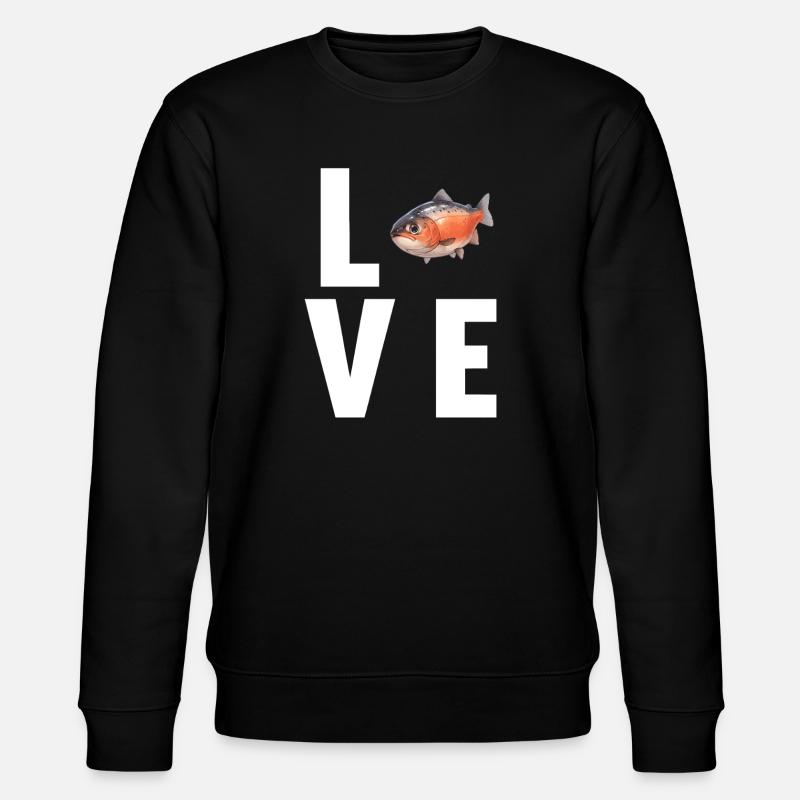 Lachse Lachs - Stanley/Stella Unisex Bio-Sweatshirt CHANGER  - Schwarz