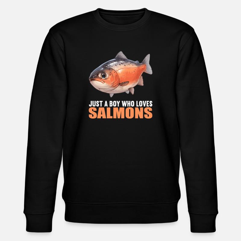 Lachse Lachs - Stanley/Stella Unisex Bio-Sweatshirt CHANGER  - Schwarz