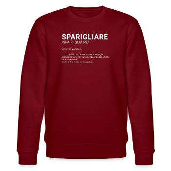 Verschwinden Sie - Stanley/Stella Unisex Bio-Sweatshirt CHANGER  - Burgunderrot - Vorne - Nik (191cm) & Marisol (170cm)