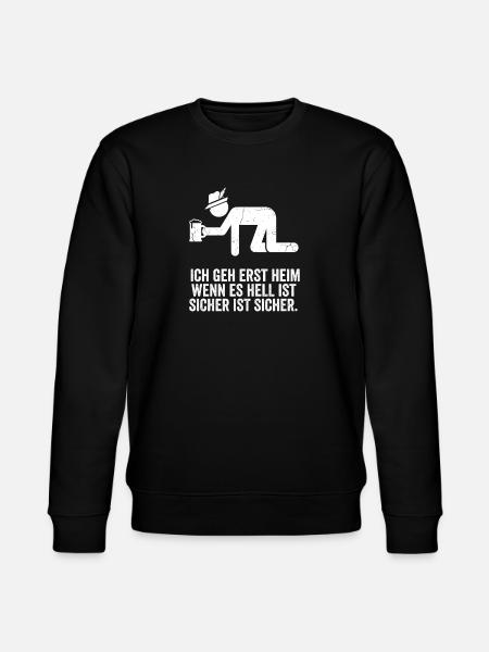Sicher ist sicher (Bier-Motiv) - Stanley/Stella Unisex Bio-Sweatshirt CHANGER  - Schwarz