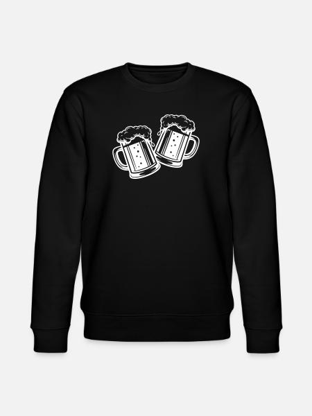Bierglas Bier Anstossen - Stanley/Stella Unisex Bio-Sweatshirt CHANGER  - Schwarz