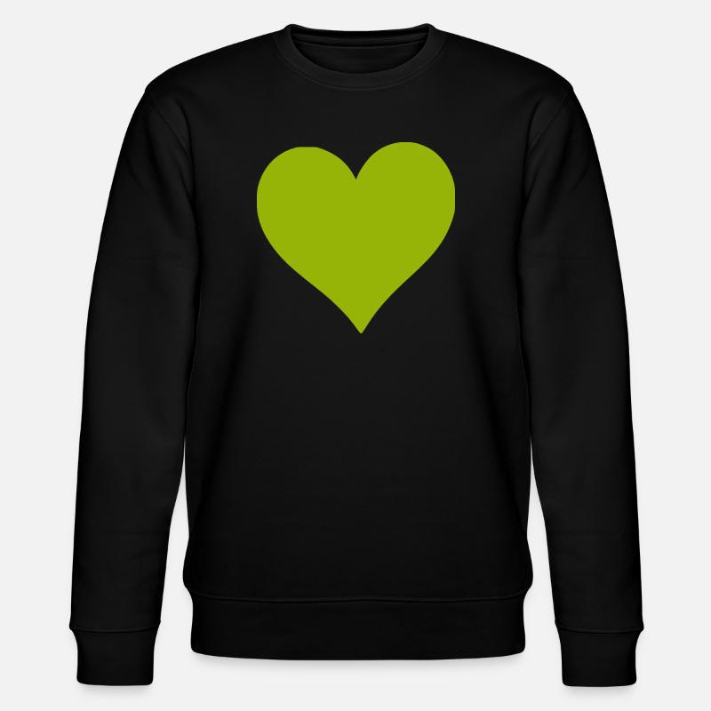 Cœur vert vert - Sweat bio CHANGER Stanley/Stella Unisexe - noir