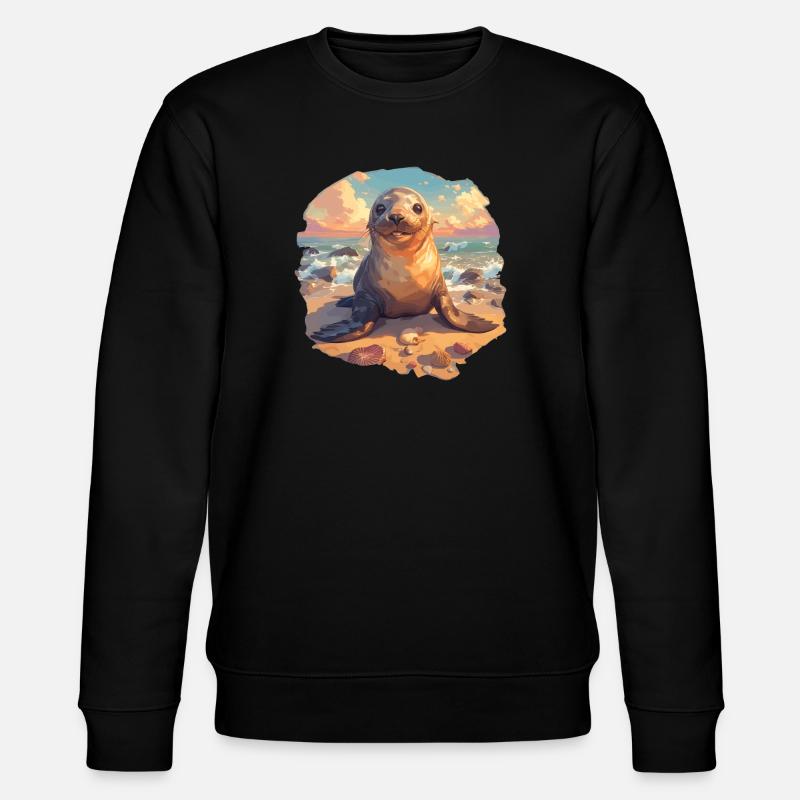 Seelöwen Seelöwe - Stanley/Stella Unisex Bio-Sweatshirt CHANGER  - Schwarz