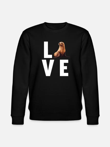 Seelöwen Seelöwe - Stanley/Stella Unisex Bio-Sweatshirt CHANGER - Schwarz