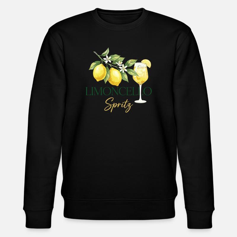 Limoncello Spritz – Summer Drink Lemon Design - Stanley/Stella CHANGER Unisex Organic Sweatshirt - black