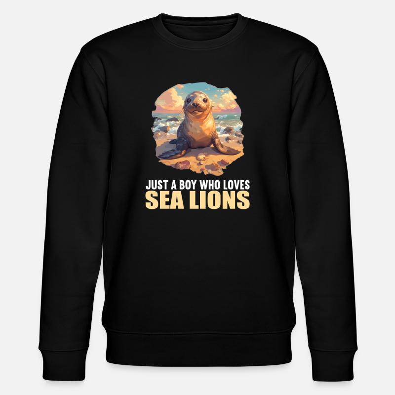 Seelöwen Seelöwe - Stanley/Stella Unisex Bio-Sweatshirt CHANGER  - Schwarz