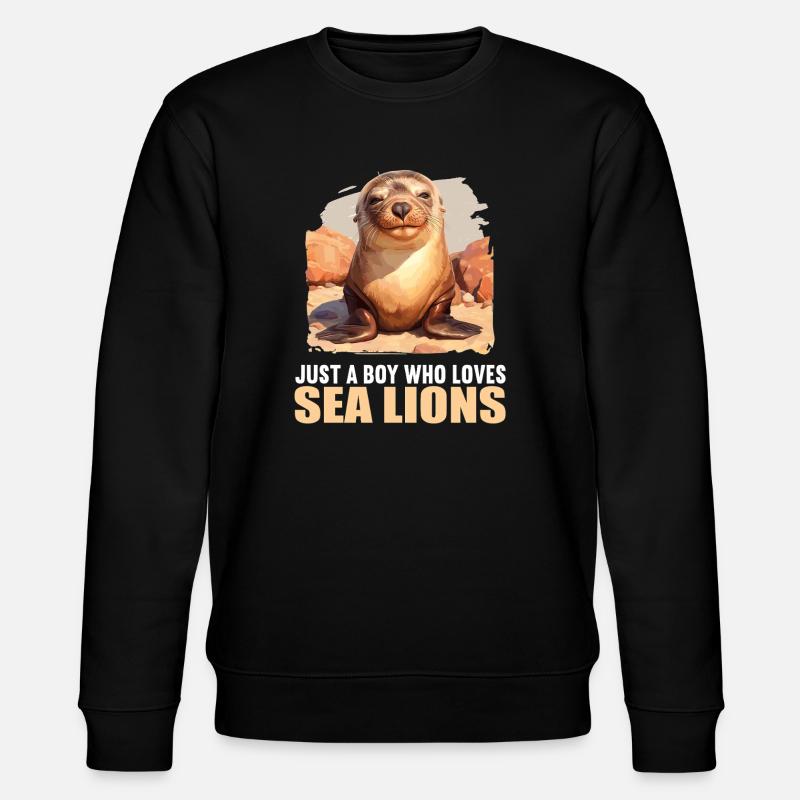 Seelöwen Seelöwe - Stanley/Stella Unisex Bio-Sweatshirt CHANGER  - Schwarz