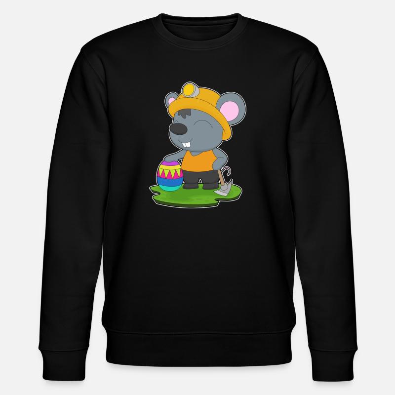 Mouse Easter Mining - Stanley/Stella CHANGER Unisex Organic Sweatshirt - black