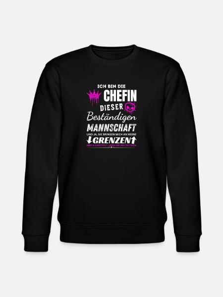 Chefin der Beständigen Mannschaft Chefin Geschenke - Stanley/Stella CHANGER Unisex Organic Sweatshirt - black