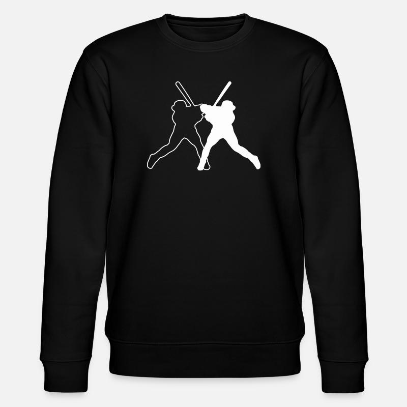 Baseball Ball Logo - Stanley/Stella CHANGER Unisex Organic Sweatshirt - black