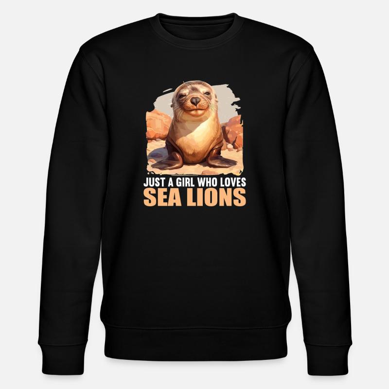 Seelöwen Seelöwe - Stanley/Stella Unisex Bio-Sweatshirt CHANGER  - Schwarz