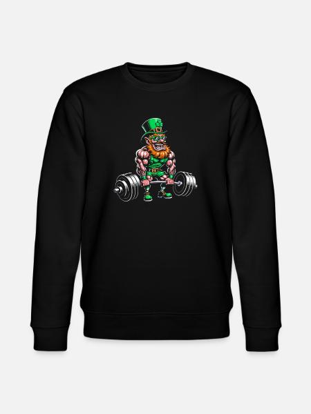 Kraft Leprechaun in fitness look - Stanley/Stella CHANGER Unisex Organic Sweatshirt - black