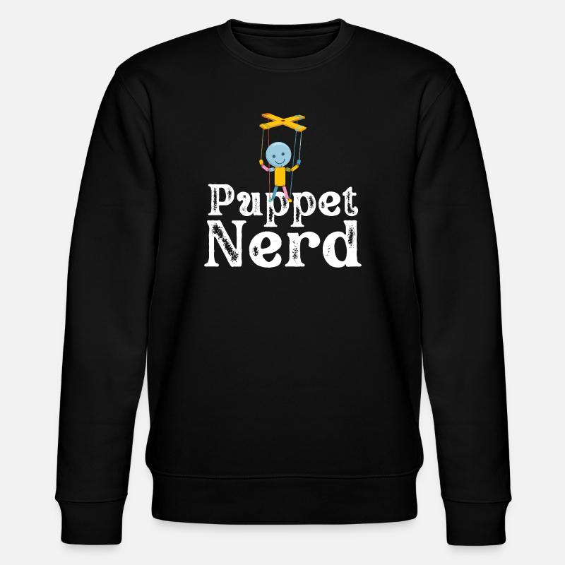 Puppet Nerd Marionette - Stanley/Stella CHANGER Unisex Organic Sweatshirt - black