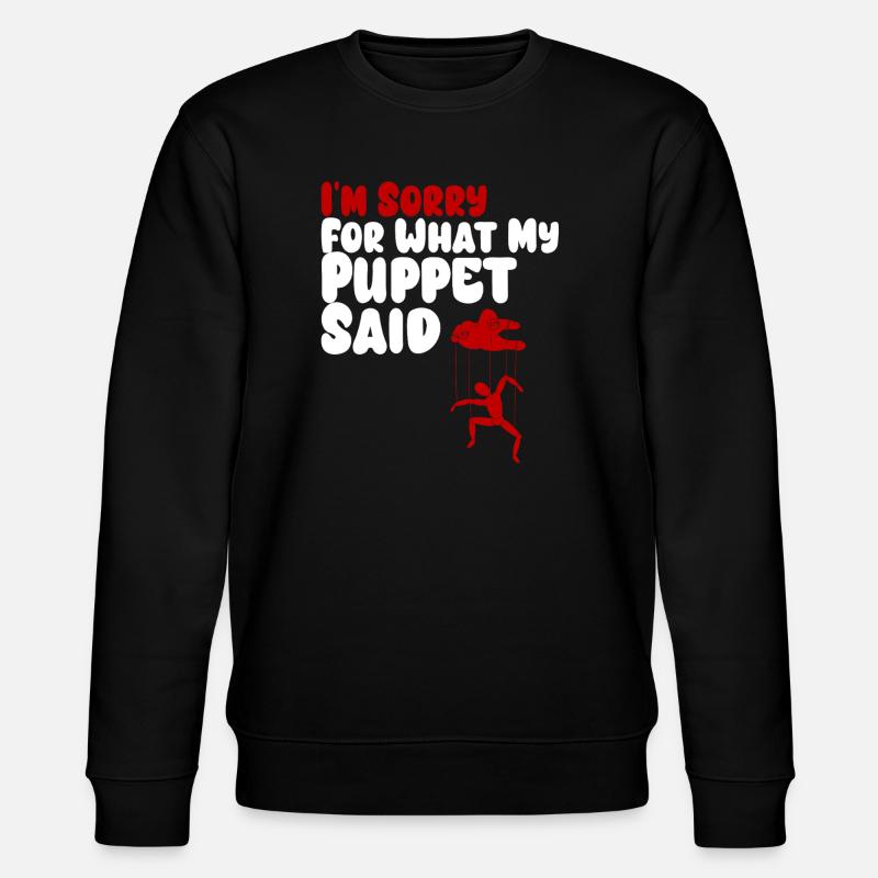 Puppet Confession on Strings - Stanley/Stella CHANGER Unisex Organic Sweatshirt - black