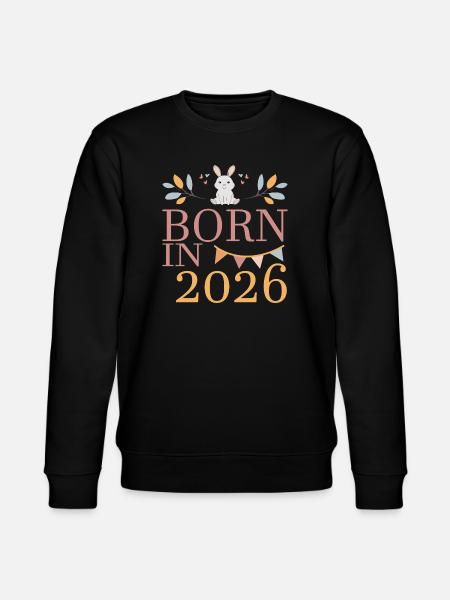 Født i 2026 Babykatt som snart blir mammagave - Stanley/Stella CHANGER økologisk unisex-sweatshirt - svart