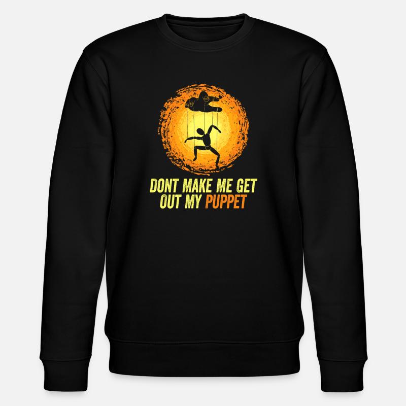 Puppet Master Pun Tee - Stanley/Stella Unisex Bio-Sweatshirt CHANGER  - Schwarz