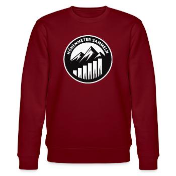 Collect altitude meters - Stanley/Stella CHANGER Unisex Organic Sweatshirt - burgundy - Front - Nik (191cm) & Marisol (170cm)