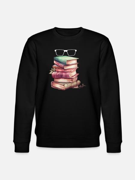 Book Lover Book Nerd - Stanley/Stella CHANGER Unisex Organic Sweatshirt - black