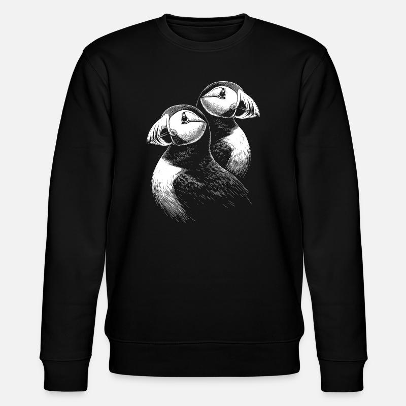 Papageitaucher - Stanley/Stella Unisex Bio-Sweatshirt CHANGER  - Schwarz