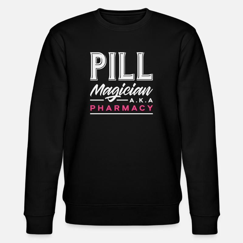 Pill magician, pharmacist, pharmacy technician - Stanley/Stella CHANGER Unisex Organic Sweatshirt - black