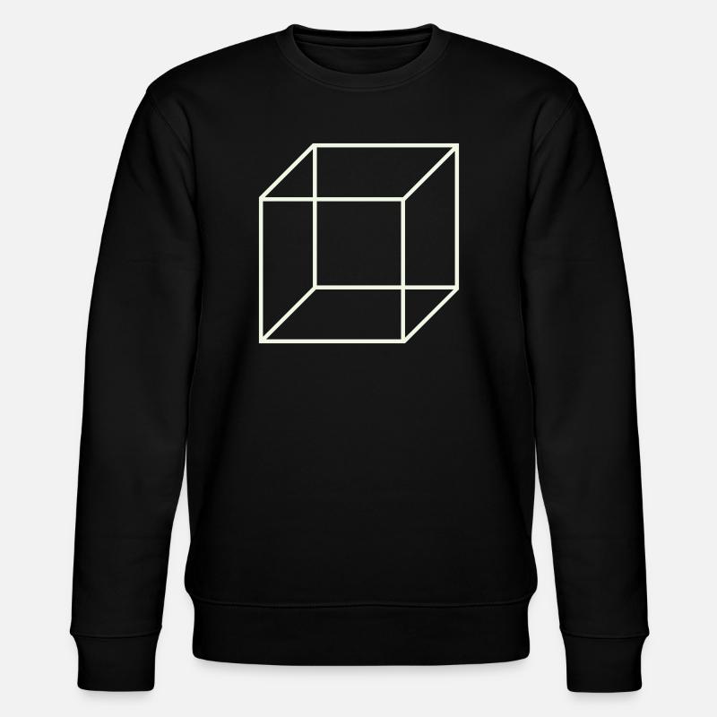 Cube de fil géométrique - Sweat bio CHANGER Stanley/Stella Unisexe - noir