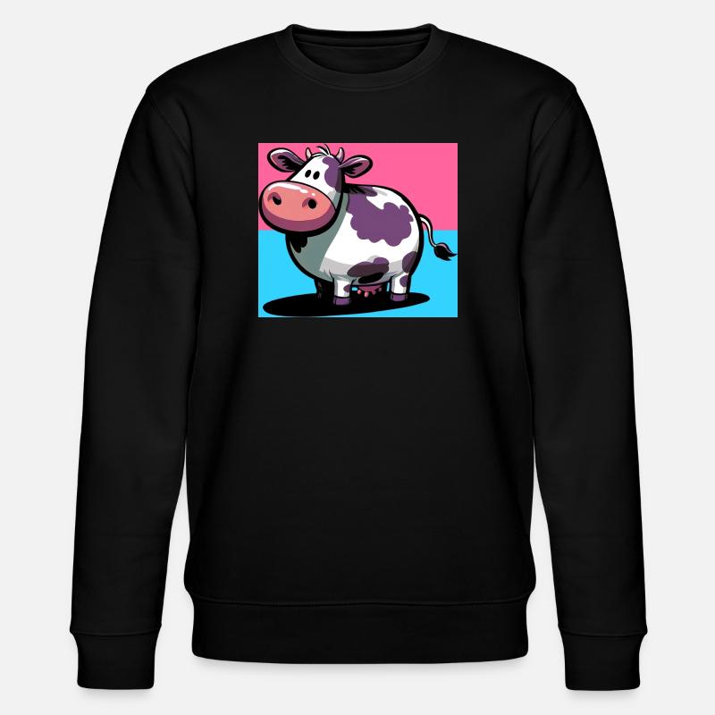 Kuh - Stanley/Stella Unisex Bio-Sweatshirt CHANGER  - Schwarz