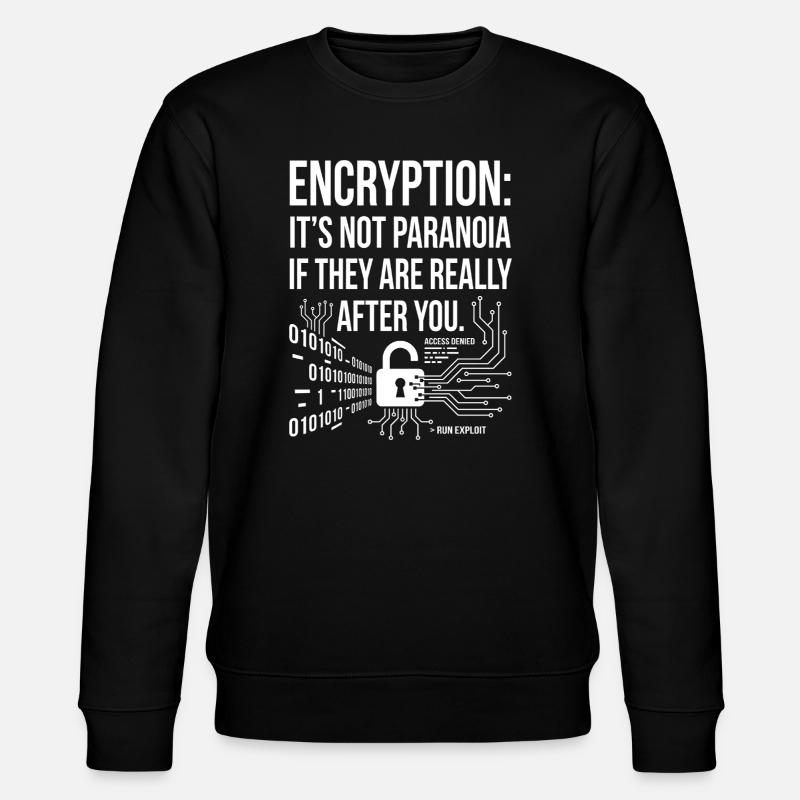Encryption Paranoia Design - Stanley/Stella CHANGER Unisex Organic Sweatshirt - black